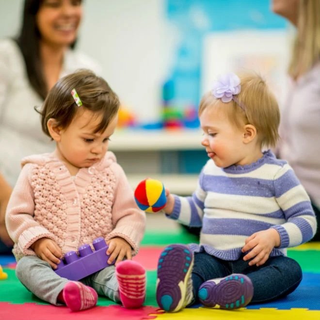 Happy child at daycare